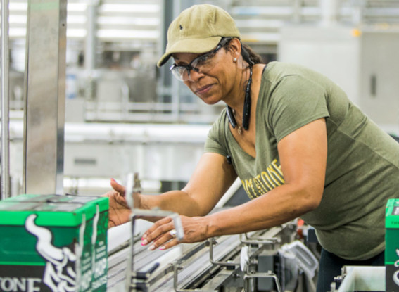 Lady Working in a Warehouse